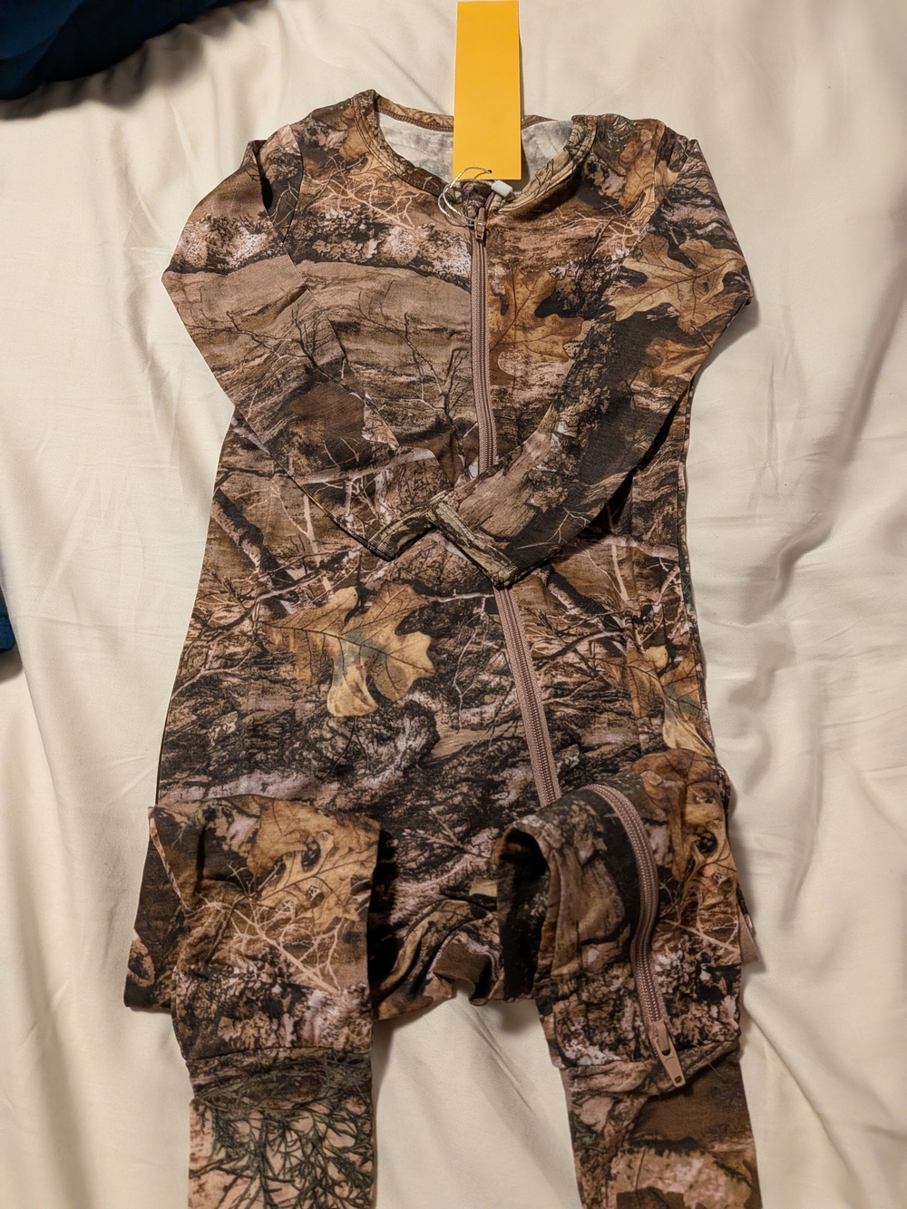 2 Bamboo Camo Print Zip-Up One-Piece Sleepers